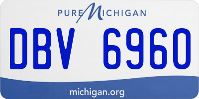 MI license plate DBV6960
