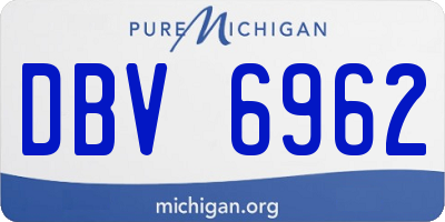 MI license plate DBV6962