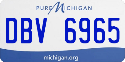 MI license plate DBV6965