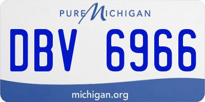 MI license plate DBV6966