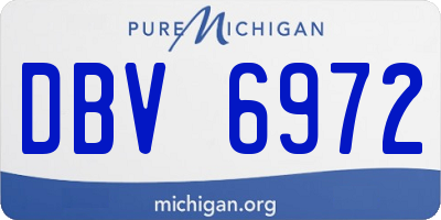 MI license plate DBV6972
