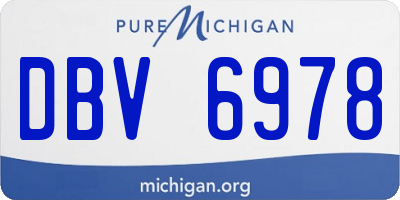 MI license plate DBV6978