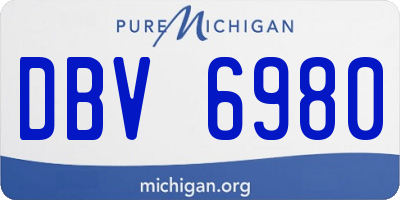 MI license plate DBV6980