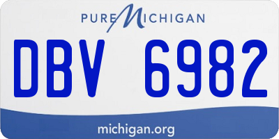 MI license plate DBV6982