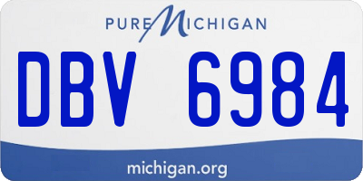 MI license plate DBV6984
