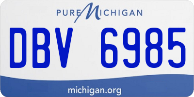 MI license plate DBV6985