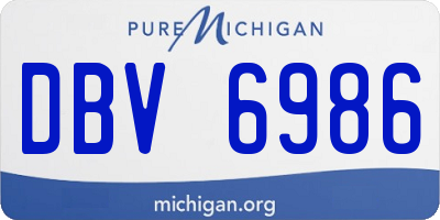 MI license plate DBV6986