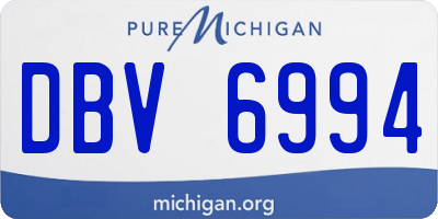 MI license plate DBV6994