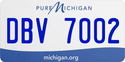 MI license plate DBV7002