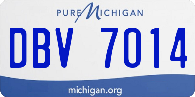 MI license plate DBV7014