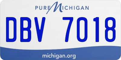 MI license plate DBV7018