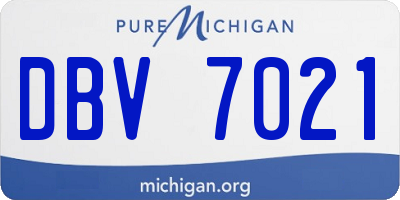MI license plate DBV7021