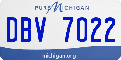 MI license plate DBV7022