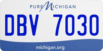 MI license plate DBV7030
