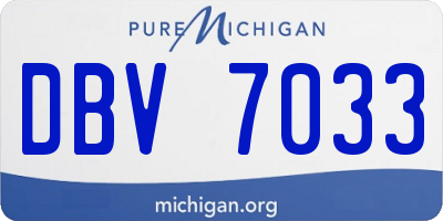 MI license plate DBV7033
