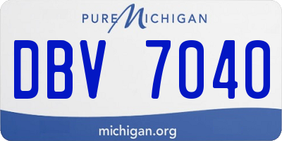 MI license plate DBV7040
