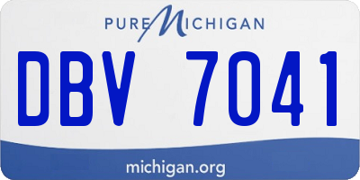 MI license plate DBV7041