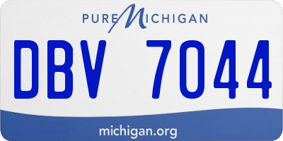 MI license plate DBV7044