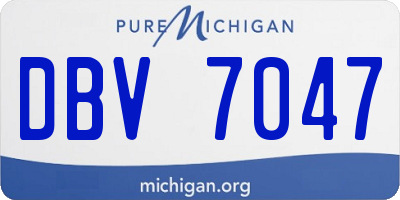 MI license plate DBV7047
