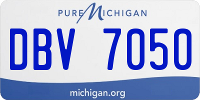 MI license plate DBV7050