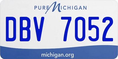 MI license plate DBV7052