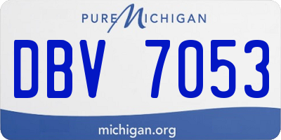 MI license plate DBV7053