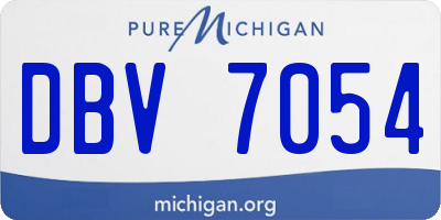 MI license plate DBV7054