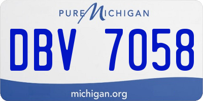 MI license plate DBV7058