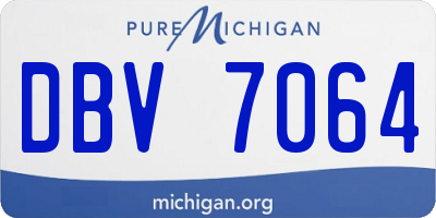 MI license plate DBV7064