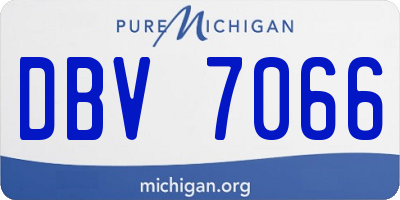 MI license plate DBV7066