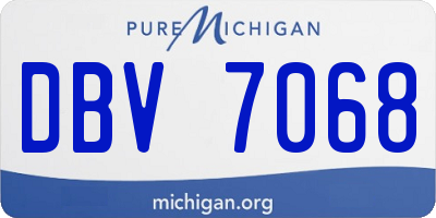 MI license plate DBV7068