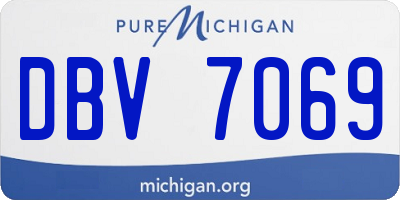 MI license plate DBV7069