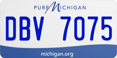 MI license plate DBV7075