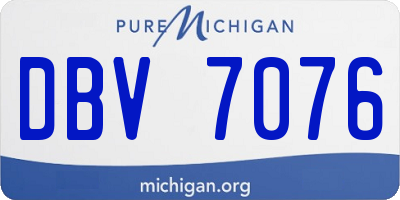 MI license plate DBV7076
