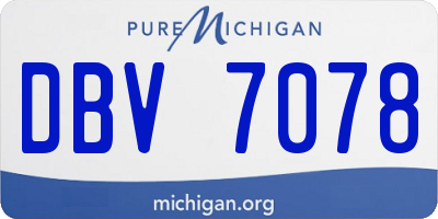 MI license plate DBV7078