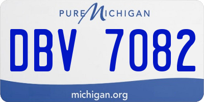 MI license plate DBV7082