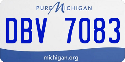 MI license plate DBV7083