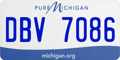 MI license plate DBV7086