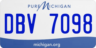 MI license plate DBV7098