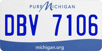 MI license plate DBV7106