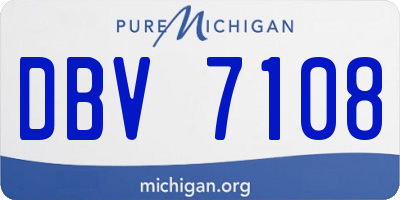 MI license plate DBV7108