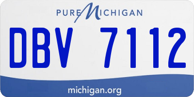 MI license plate DBV7112