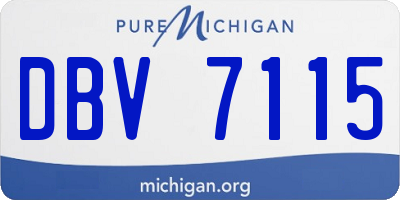 MI license plate DBV7115