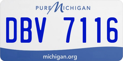MI license plate DBV7116