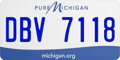 MI license plate DBV7118