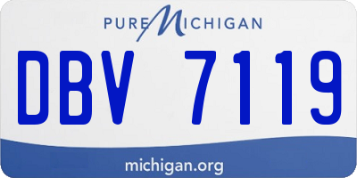MI license plate DBV7119
