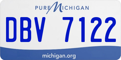 MI license plate DBV7122