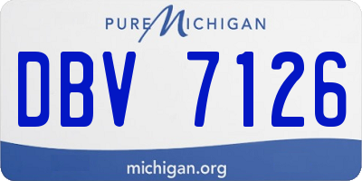 MI license plate DBV7126