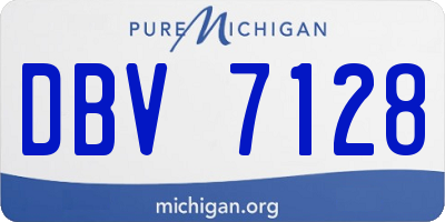 MI license plate DBV7128