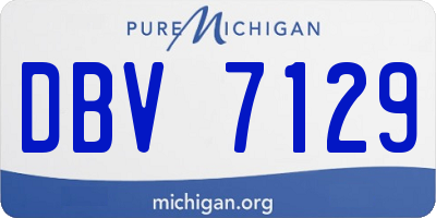 MI license plate DBV7129
